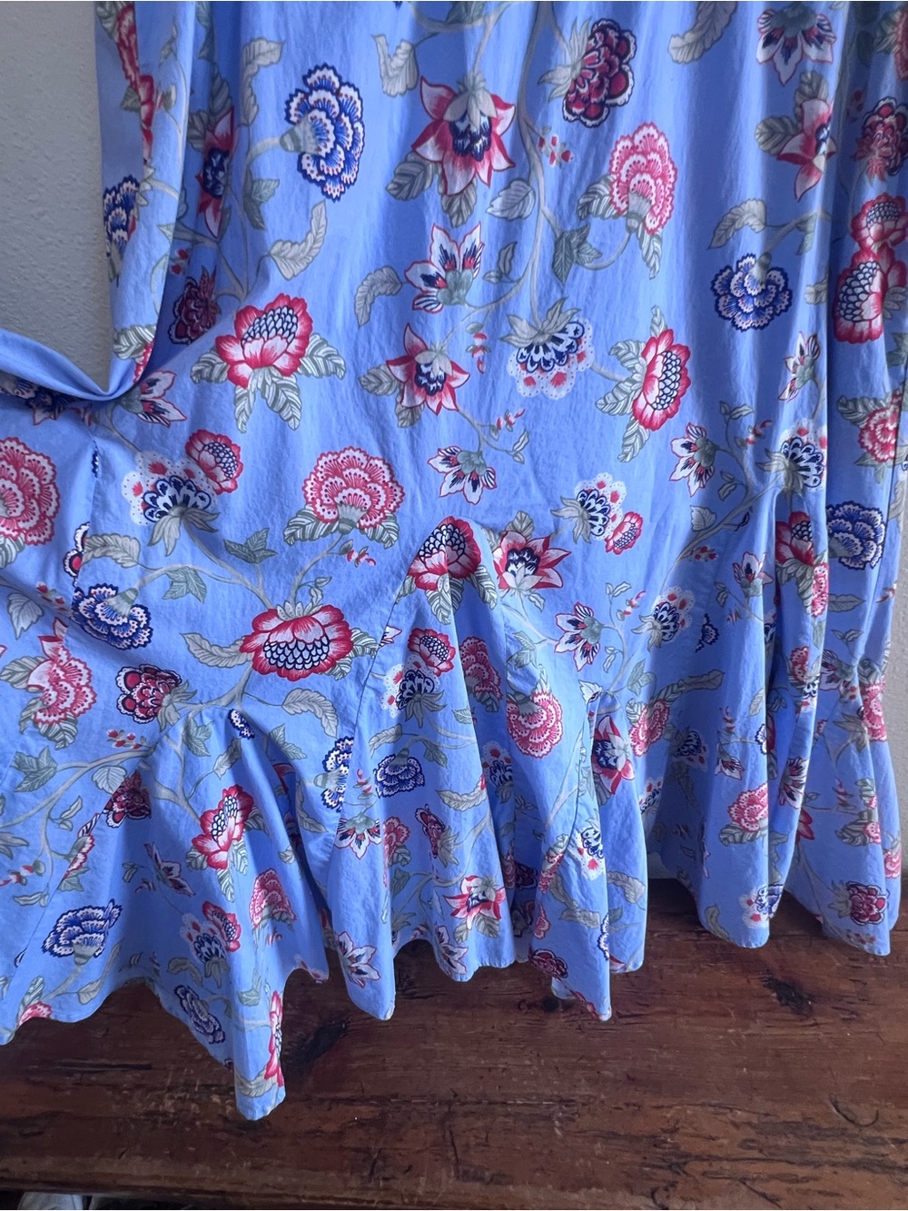 LOFT Blue Floral Maxi Skirt - Picture 4 of 9